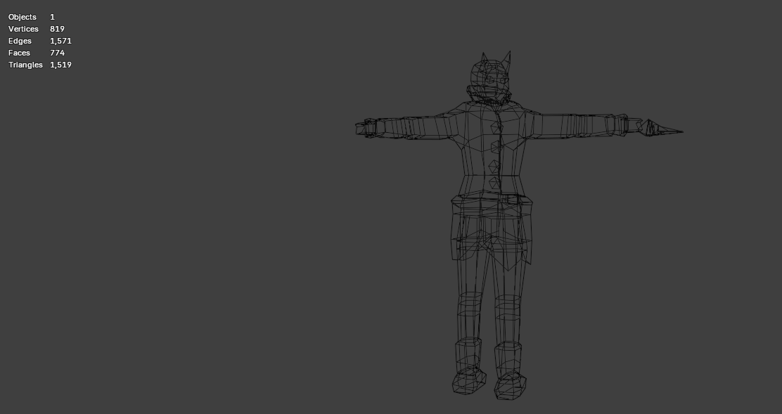 Low-poly character topology