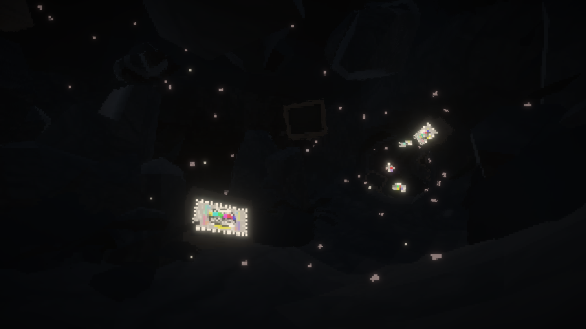 Floating TVs in void