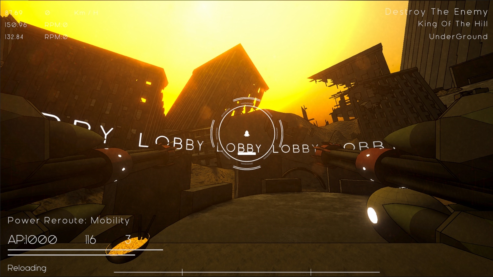 Lobby map golden sky